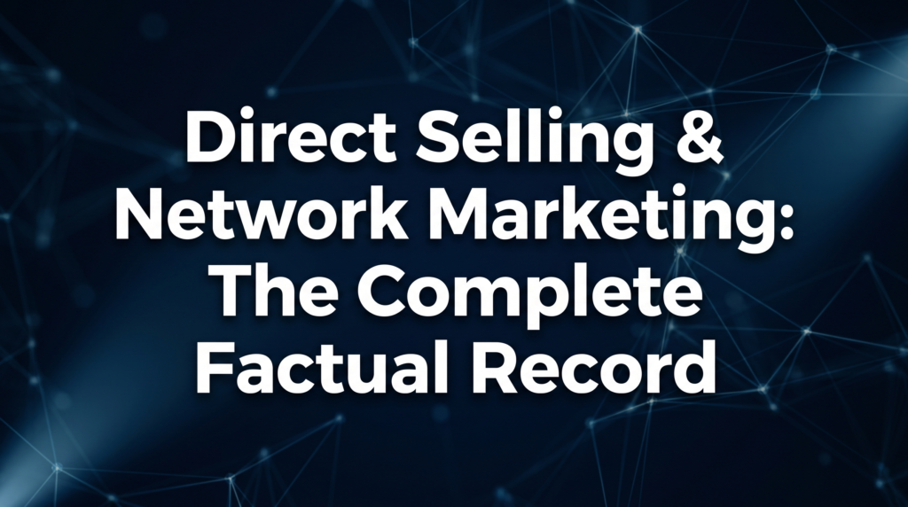 Direct Selling and Network Marketing The Complete Factucal Record